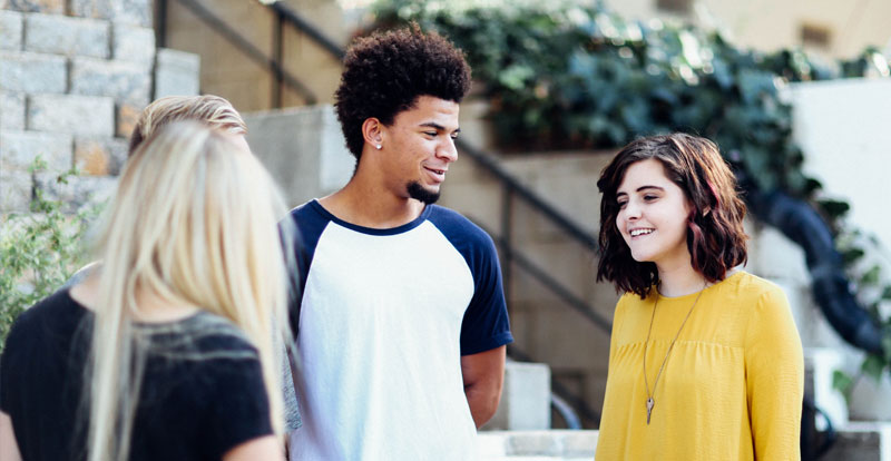 Three high school students