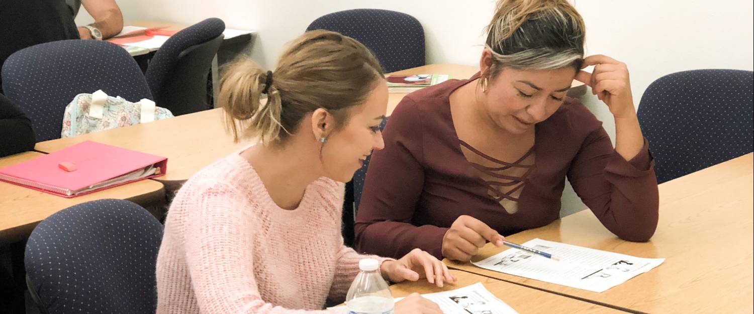 Students at work in CCC Adult Ed classes