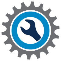 Automotive Technology wrench and gear icon