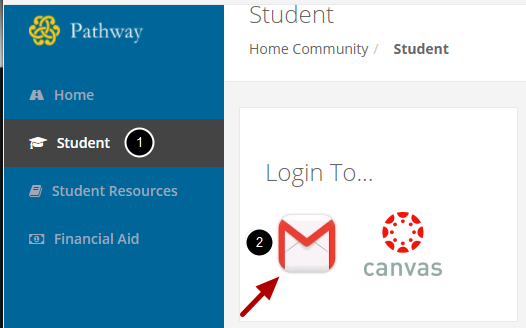 Click on the Student Email Icon